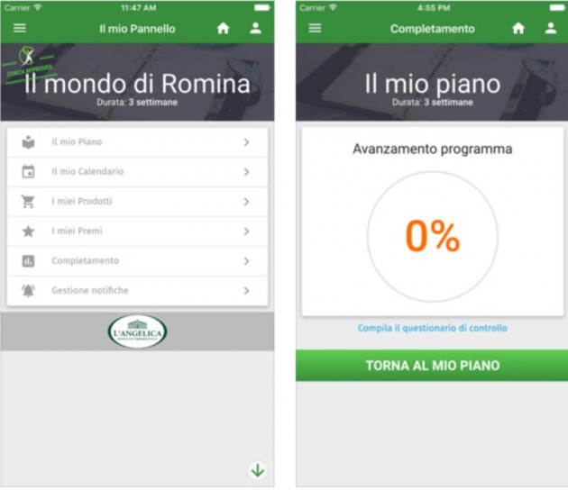 Da Angelica una nuova app per rimanere in forma ottimale