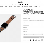 I cinturini Coach per Apple Watch saranno disponibili il 6 Giugno