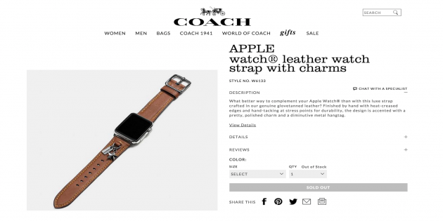 I cinturini Coach per Apple Watch saranno disponibili il 6 Giugno
