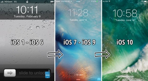 Addio “Slide to unlock”, con iOS 10 bisognerà premere sul pulsante Home