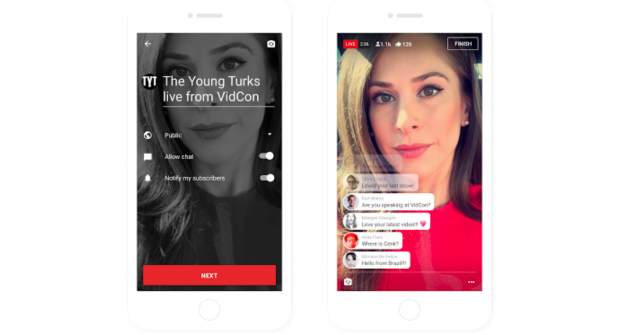 YouTube porterà il live stream sulla sua app per iOS e Android