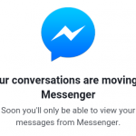 Facebook Messenger sparisce progressivamente dal sito web mobile