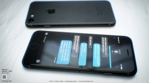 Un rendering mostra il possibile iPhone 7 “Space Black”