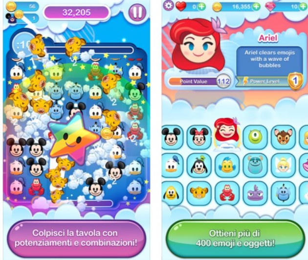 Colleziona tutte le icone dei personaggi Disney e Pixar con Emoji Blitz