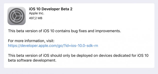 Apple rilascia iOS 10 beta 2 per sviluppatori!