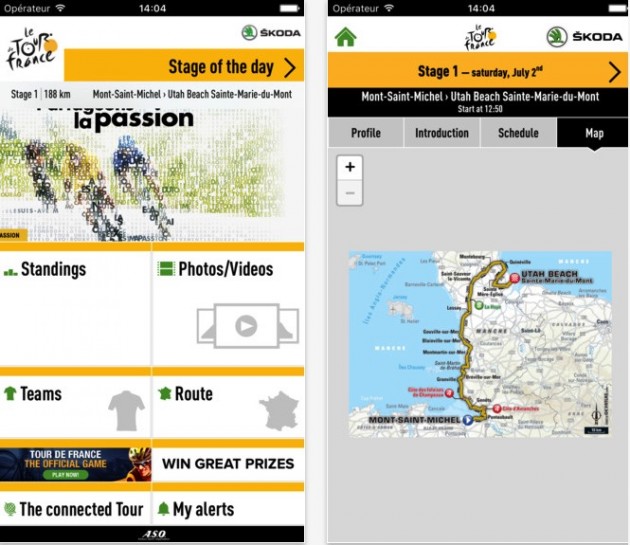 Disponibile l’app ufficiale del Tour de France 2016