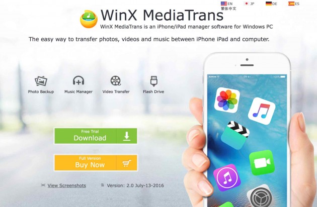 WinX MediaTrans: liberare spazio su iOS trasferendo i contenuti su PC e Mac