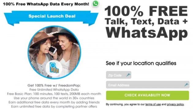 FreedomPop: una SIM per usare WhatsApp ovunque e in modo completamente gratuito!