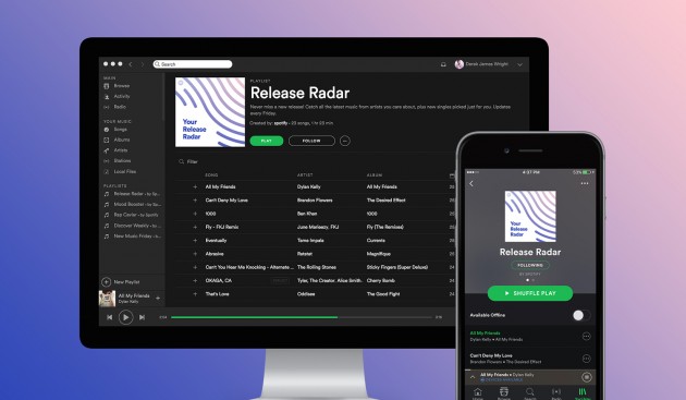 Spotify lancia Release Radar, la playlist personalizzata con le ultime uscite