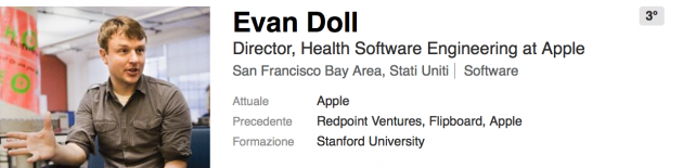 Salute e benessere: Apple ri-assume Evan Doll