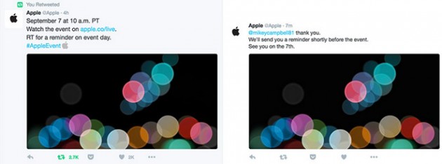 I primi tweet sull’account ufficiale di Apple