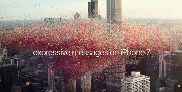 iOS 10 su iPhone 7 dà vita ai messaggi