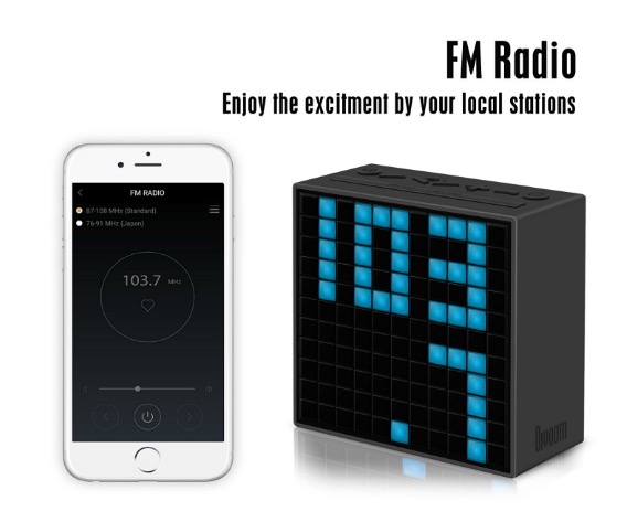 Divoom TimeBox: potente speaker bluetooth con display in pixel art, radio, sveglia e termometro
