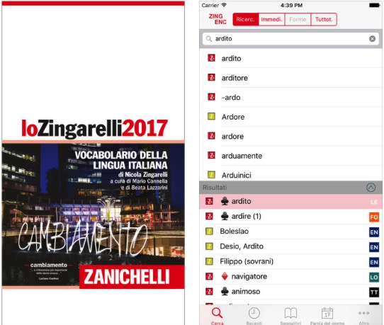 Disponibile su App Store lo Zingarelli 2017