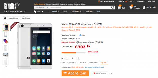 Xiaomi Mi5s e Mi5s Plus disponibili ad un prezzo irrinunciabile su GearBest!