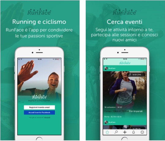 RunFace, l’app social per gli appassionati di running e ciclismo