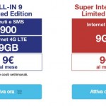 3 Italia lancia le nuove offerte ALL-IN 9 e Super Internet 9GB