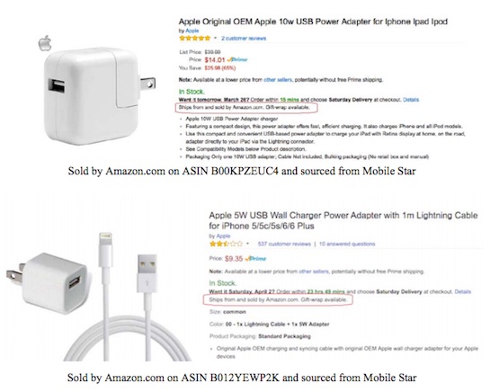 Apple denuncia un venditore Amazon per merce “contraffatta”