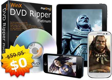 Scarica gratis WinX DVD Ripper Platinum, convertitore DVD per Windows (e Mac)