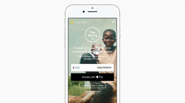 Adesso è possibile donare alle organizzazioni nonprofit con Apple Pay