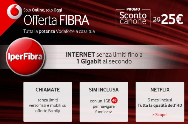 Solo per oggi puoi attivare lo sconto per sempre sull’ADSL di Vodafone