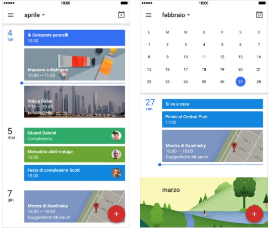 Nuovo aggiornamento per Google Calendar