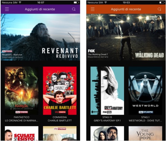 Sky porta l’app NOW TV su iPhone