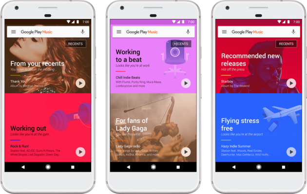 Google Play Music, nuova interfaccia e suggerimenti di ascolto