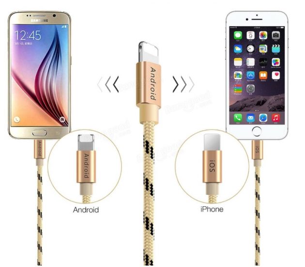 Da Pofan arriva il cavo 2-in-1 in nylon per iOS e Android