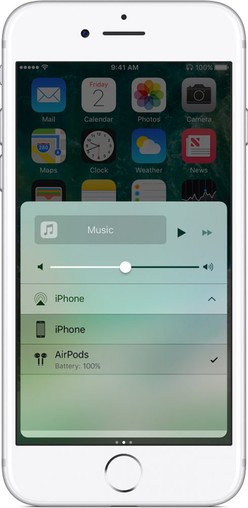 iphone7-ios10-control-center-select-airpods