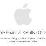 Il 31 gennaio si terrà la conferenza finanziaria Apple Q1 2017