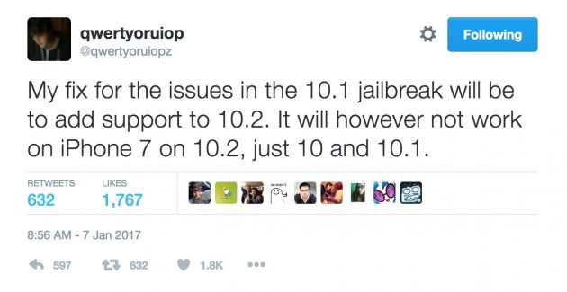 Ufficiale: ci sarà un Jailbreak per iOS 10.2, ma non per iPhone 7
