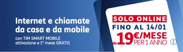 TIM Smart Mobile in sconto fino al 14 gennaio