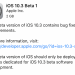 Apple rilascia iOS 10.3 beta 1 per iPhone!