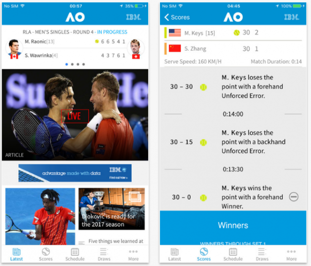 Australian Open Tennis Championships 2017: l’app ufficiale per seguire il torneo su iPhone