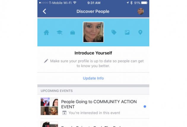 Facebook lancia la funzione “Discover People” su iOS
