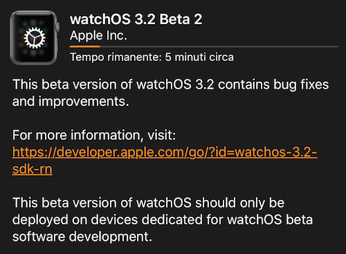 Apple rilascia watchOS 3.2 Beta 2!