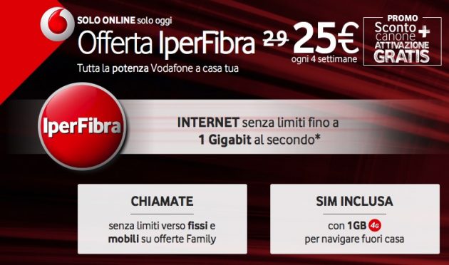Vodafone: prezzo scontato e attivazione gratuita su tutte le offerte ADSL e Fibra