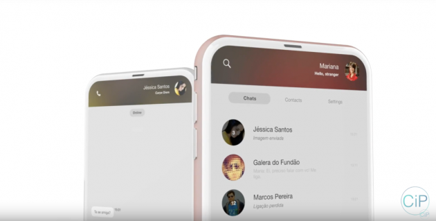 Un iPhone 8 con widescreen e tasto Home dinamico si mostra in video – Concept