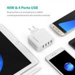 Super sconto per il caricatore da muro RAVPower con 4 porte USB