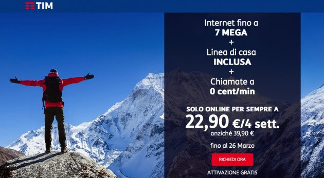 TIM Internet Senza Limiti in offerta a 22,90€ per sempre