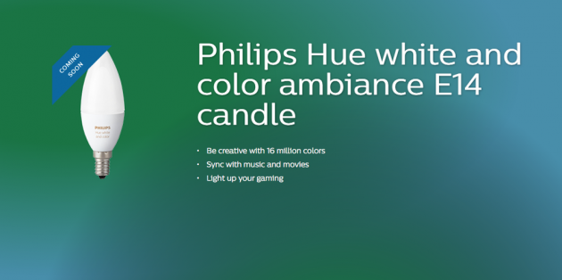 Philips presenta la lampadina Hue E14/B39