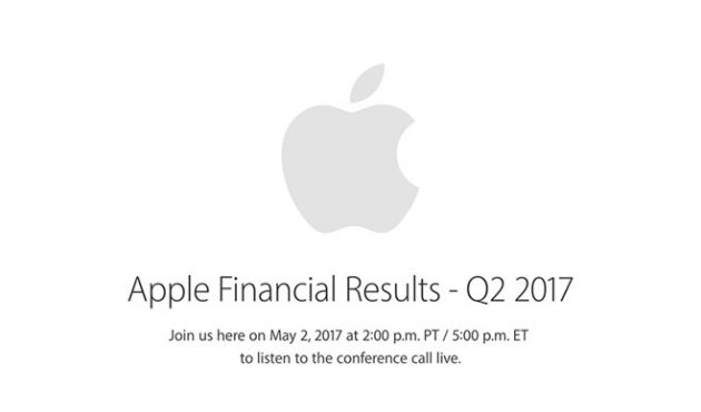 La conferenza finanziaria Q2 2017 di Apple si terrà il 2 maggio