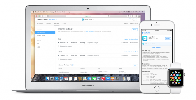 Apple aggiorna TestFlight e iTunes Connect