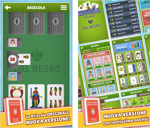 La nuova Briscola Dal Negro approda su App Store