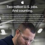 Apple ha creato oltre 2 milioni di posti di lavoro negli Stati Uniti