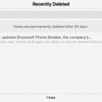 Apple non elimina le note iCloud dopo 30 giorni?