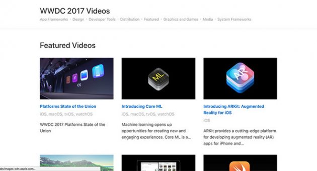Apple pubblica le trascrizioni di tutti i video della WWDC 2017