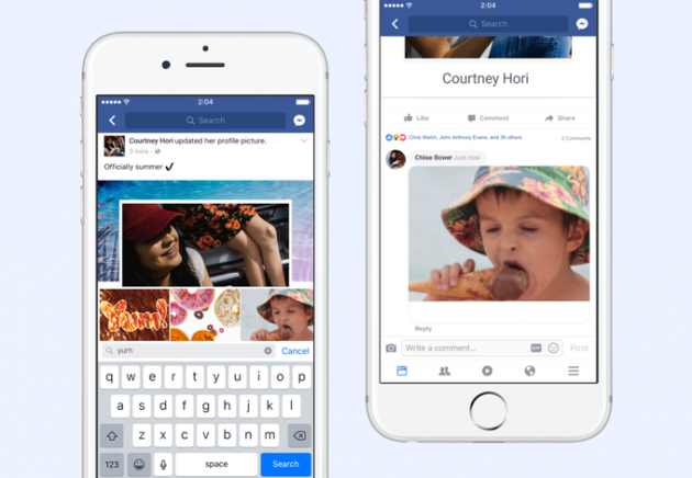 Facebook aggiunge il supporto alle GIF nei commenti