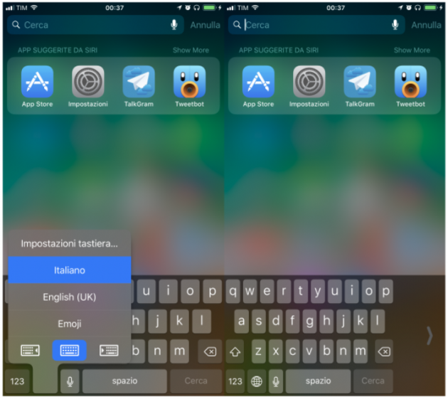 Tastiera ad una mano: come usarla su iOS 11?